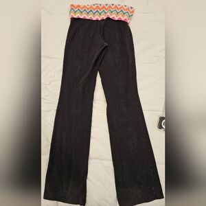 Y2k Vintage Pink Victoria's Secret Flare  Leggins with Foldoversl Waistband